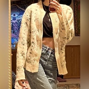 vintage wool zip up sweater